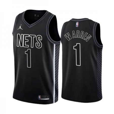 Brooklyn Nets TJ Warren 1 2022-23 Statement Edition Musta Miesten Pelipaidat Swingman